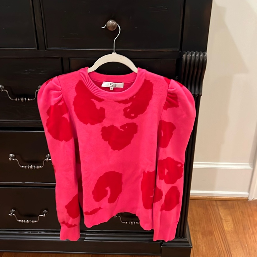 Crosby by Mollie Burch pink and red sweater. Size Small